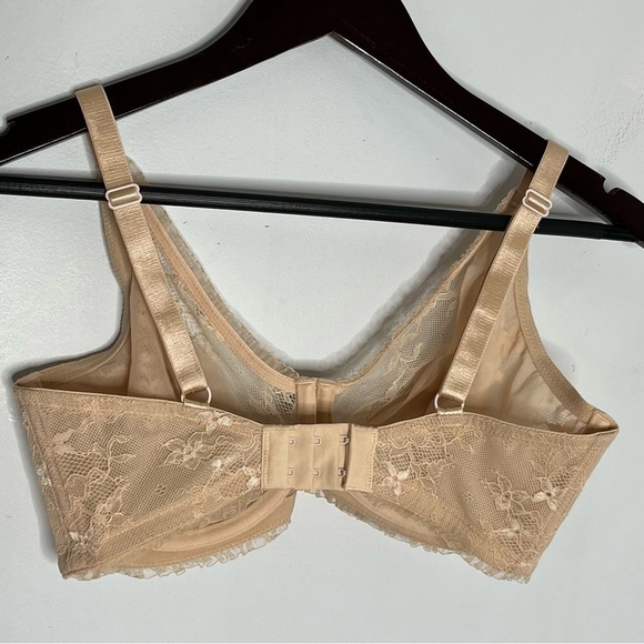 Mod by Parfait Size 32H Lace Mesh Button Underwire Cupless Bra - Picture 5 of 6